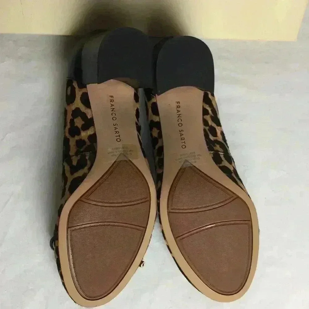 Franco Sarto Block pump heel Leopard Print